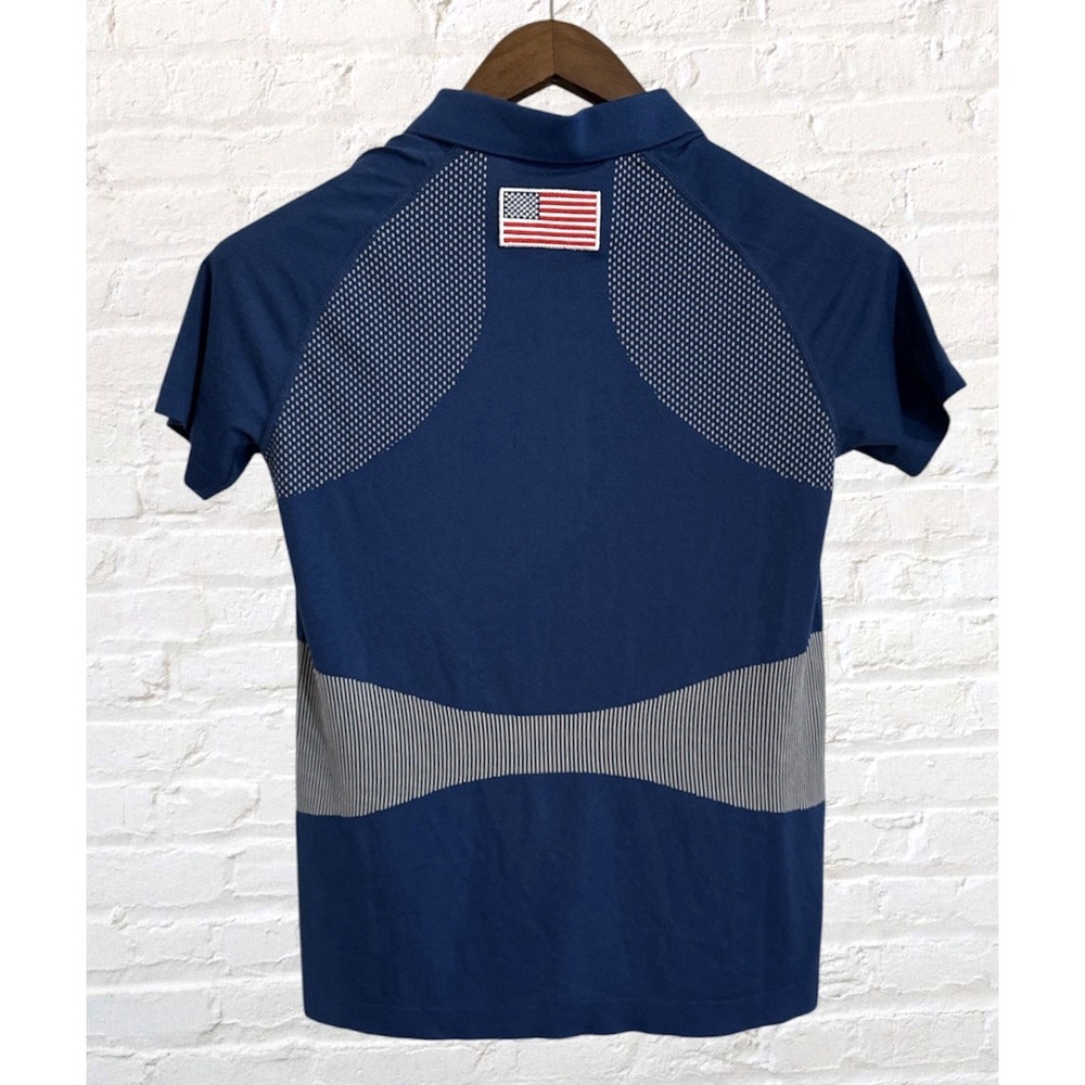 J.Lindeberg Polo Shirt Women's S Alizee Blue Seamless Activewear Team USA - Picture 2 of 9
